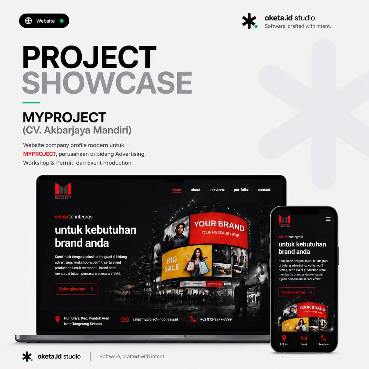 Jasa Pembuatan Website MyProject (CV. Akbarjaya Mandiri) Lombok