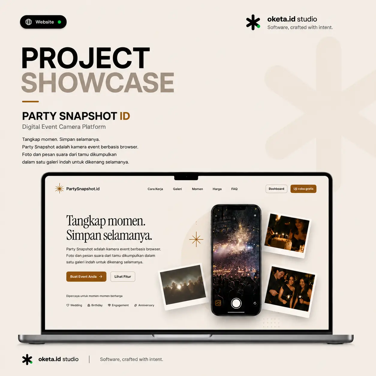 Jasa Pembuatan Website Party Snapshot ID Lombok