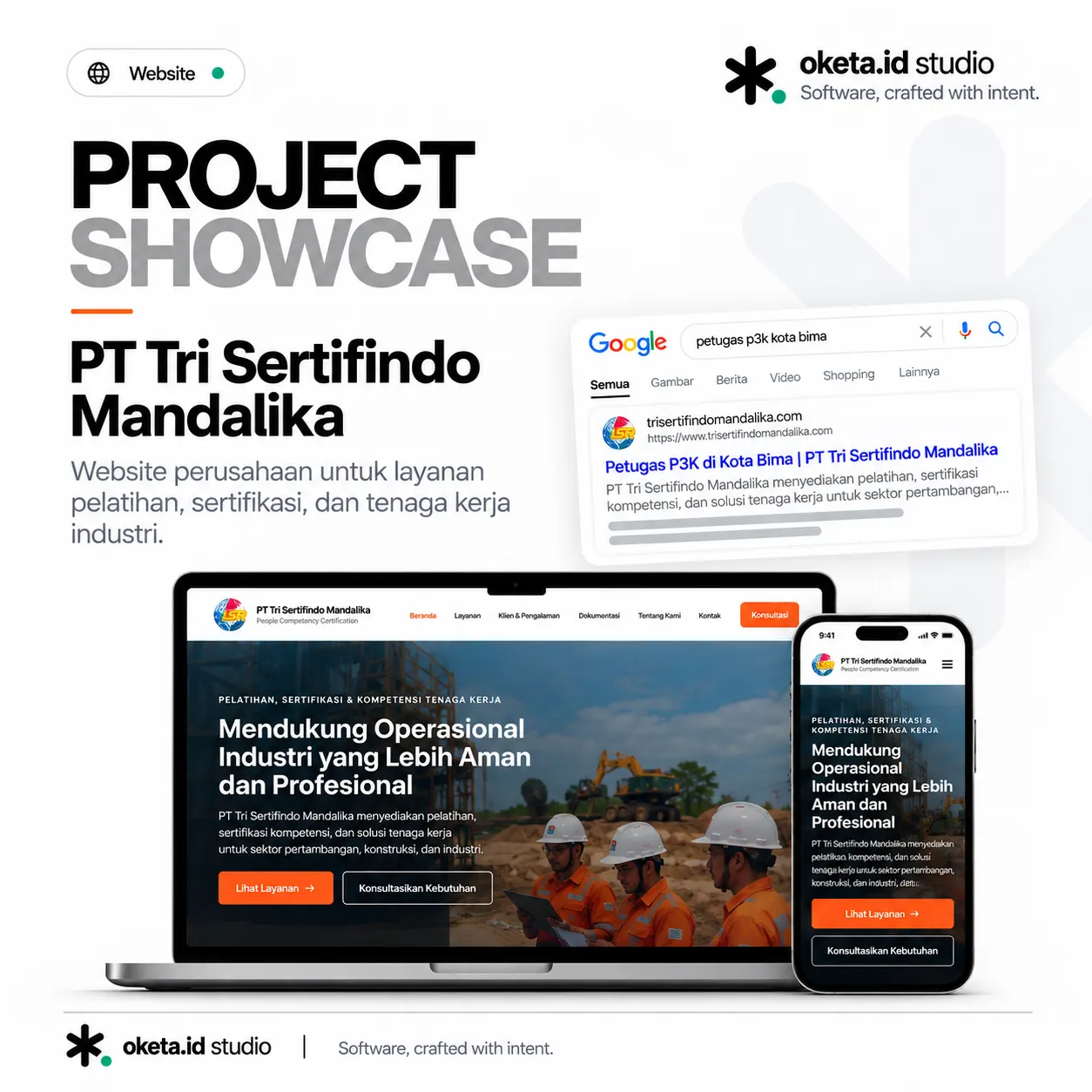 Portfolio PT Tri Sertifindo Mandalika (TSM) — Oketa.id Studio
